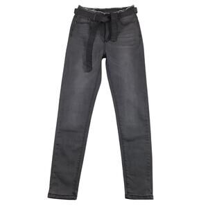 Gray Skinny Jeggings SHEIN Womens Size Medium Stretchy with Removable Tie Belt